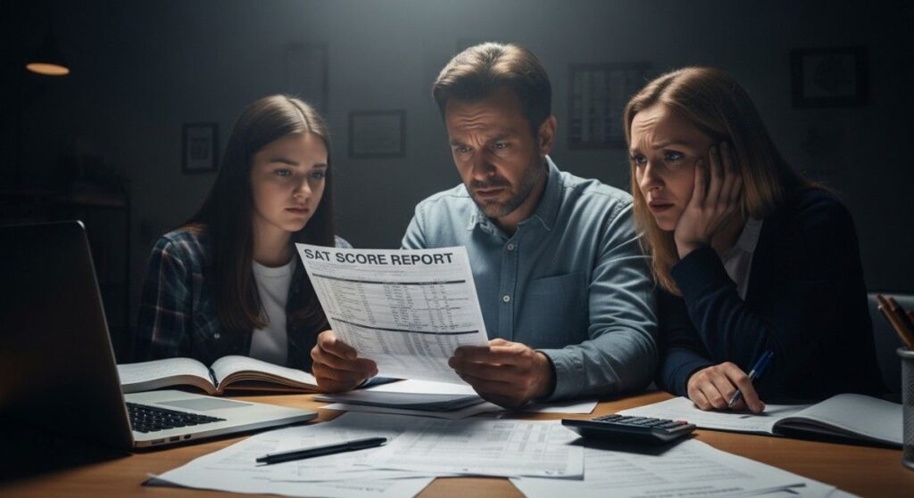 parents are checking SAT Score of their child