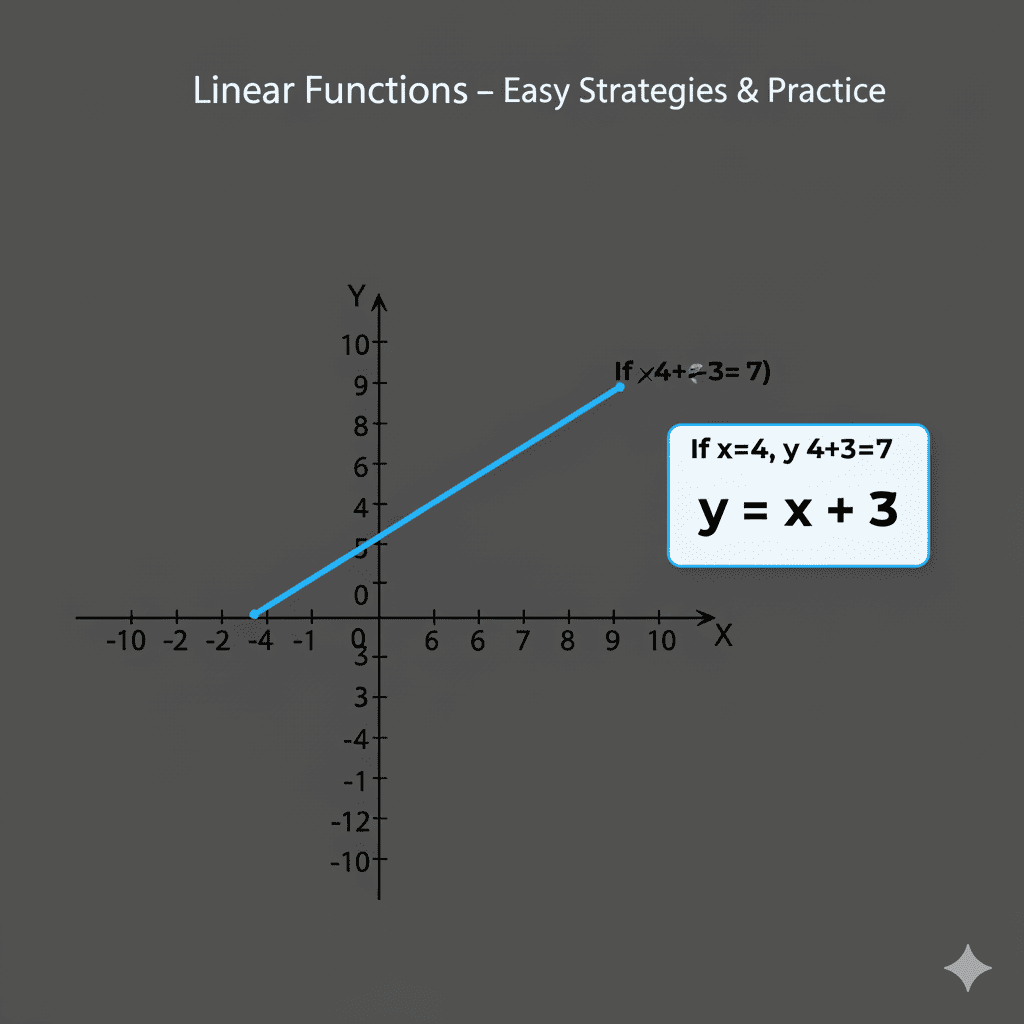 Linear Functions – Easy strategies & practice