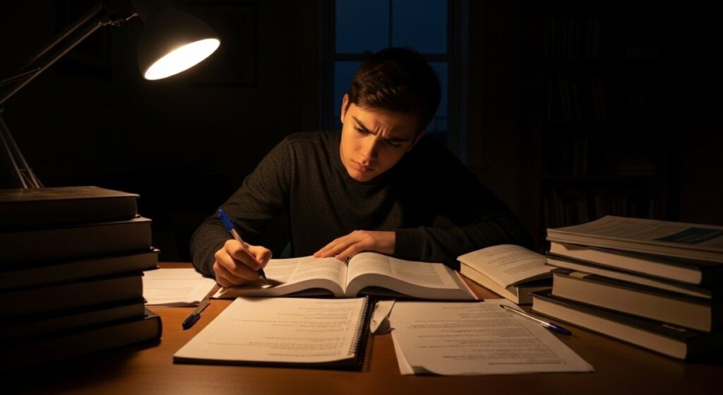 Student preparing for Command of Evidence